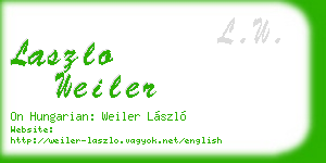 laszlo weiler business card